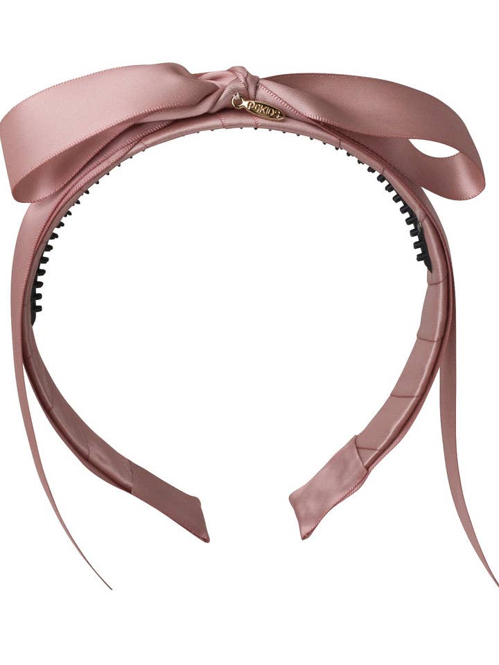 Matilda Satijnen Haarband - Blush Mauve voor wholesale door Project 6 NY Kids