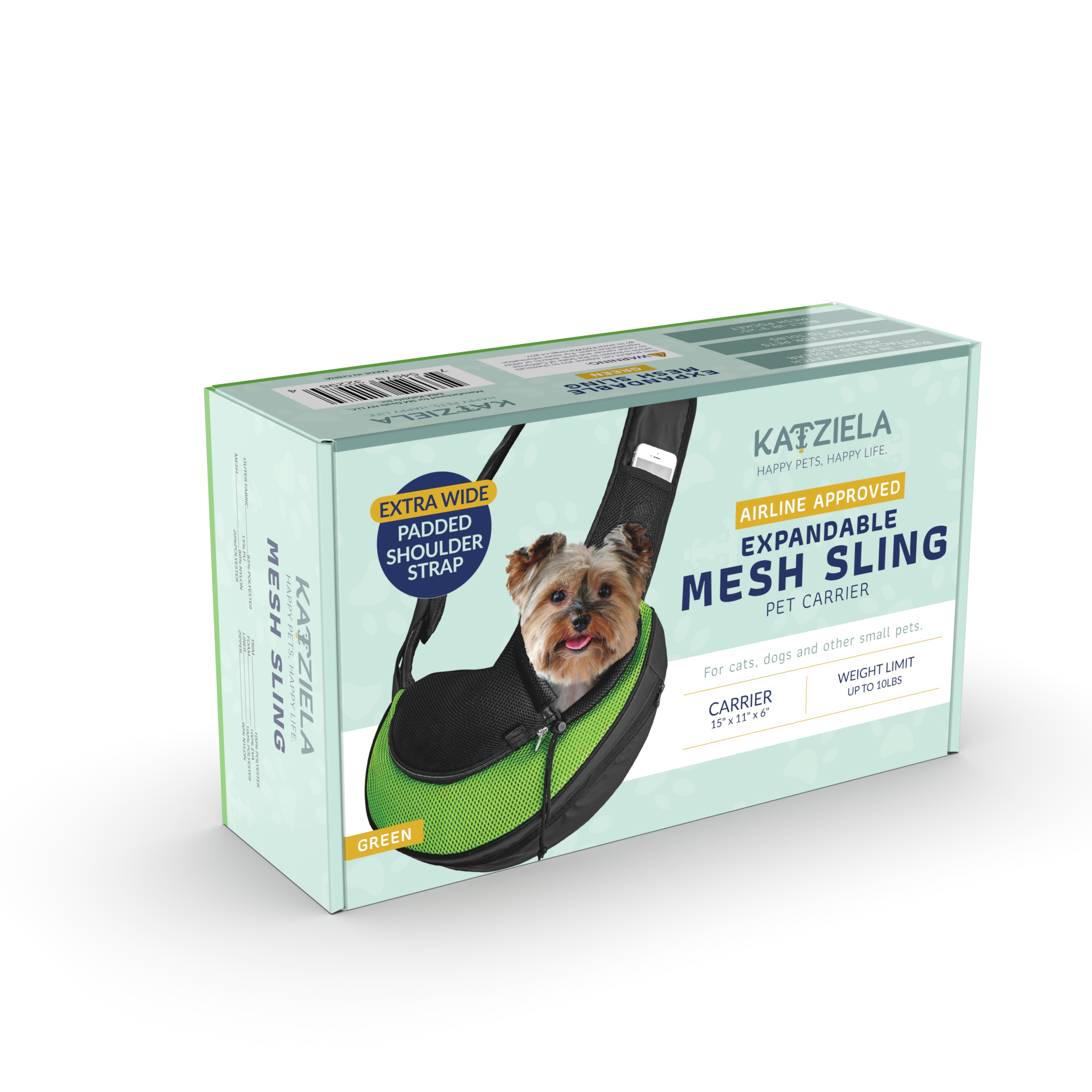 Katziela - Wholesale Pet Carrier - Cat/Dog - Pet Carrier Expandable Sling For Small Dogs And Cats Black3