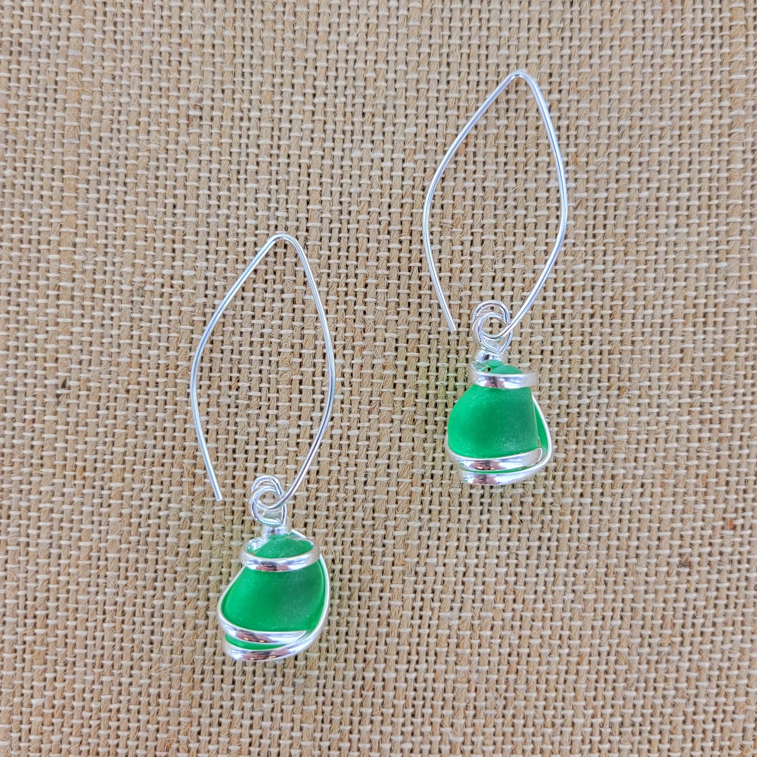 Sadie Green's Jewelry – wholesale Dangle earrings – Cultured Sea Glass Earring XCAM-E13-SG7