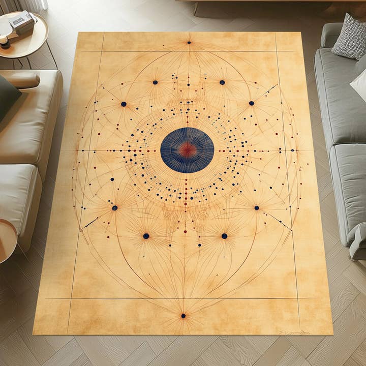 Celestial Chart - Handmade NZ Wool Rug - Custom Options for wholesale by Sova Rugs