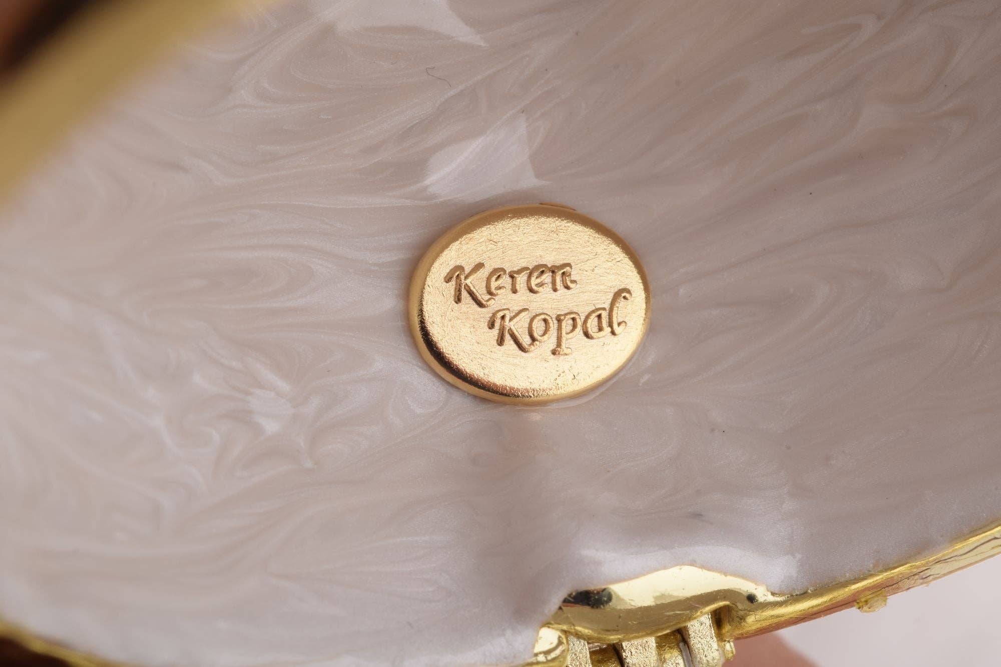 Keren Kopal - Venta al por mayor Cajas decorativas - Huevo Fabergé rosa con reloj en el interior9