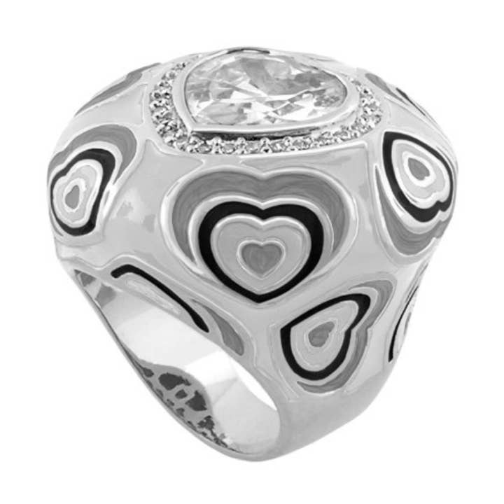 Retro Hearts Ring for wholesale by Lauren G Adams