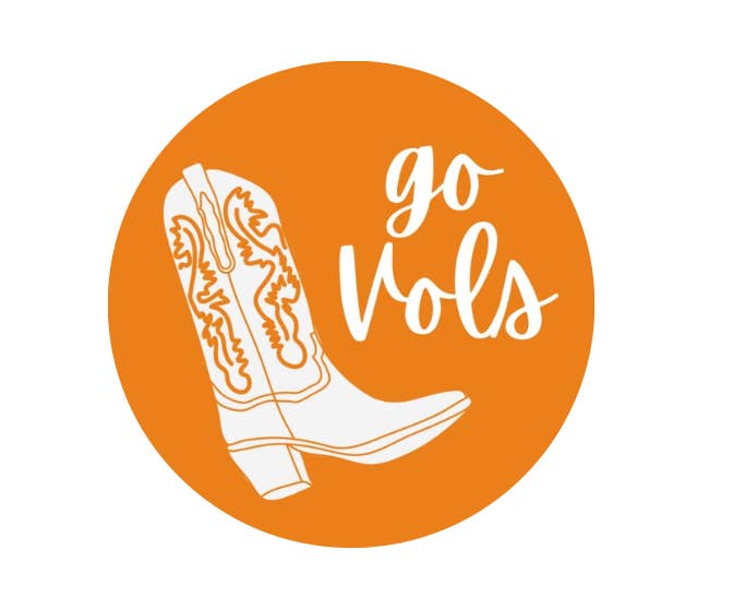 Ella Blue Boutique – Alfinete/botão de lapela por atacado – Botão Vai Vols0