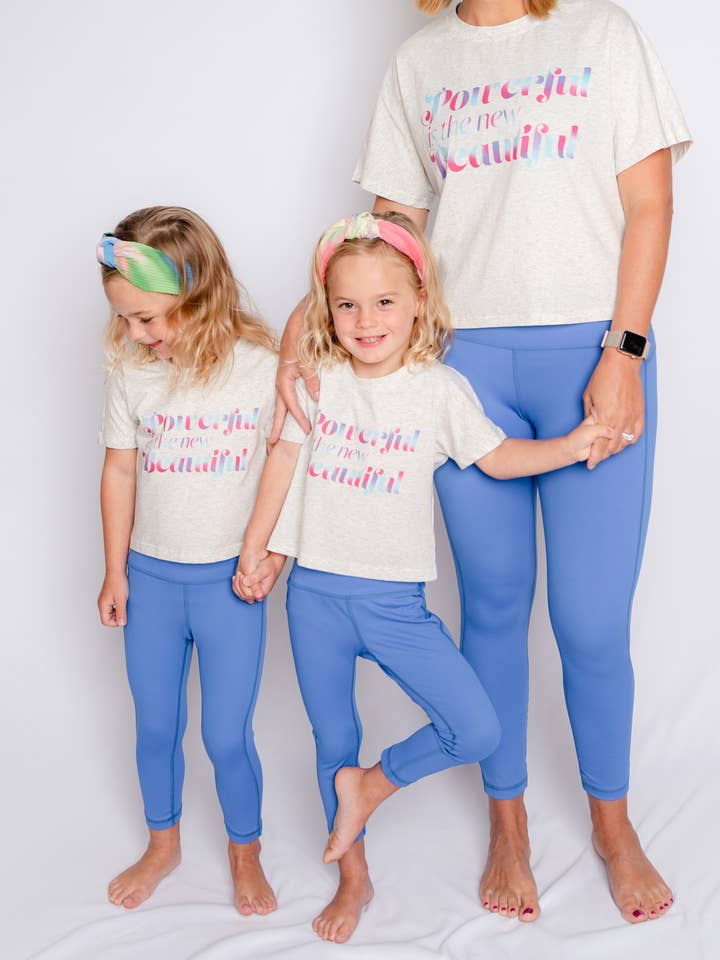 Mommy and Me Matching Blue Leggings Set for wholesale by My Petite & Me