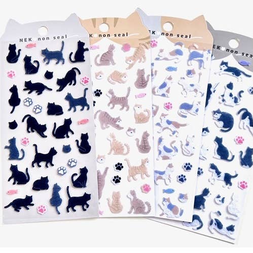 11029 Cat Felt Stickers-12 for wholesale by BCmini