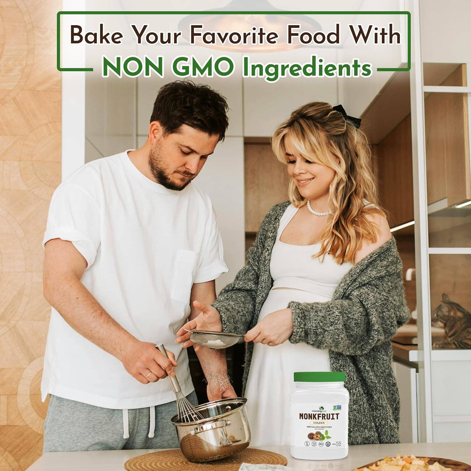 Durelife - Wholesale Sugar/Sweetener - Morning Pep Monk Fruit Sweetener, Golden 2.5lb5