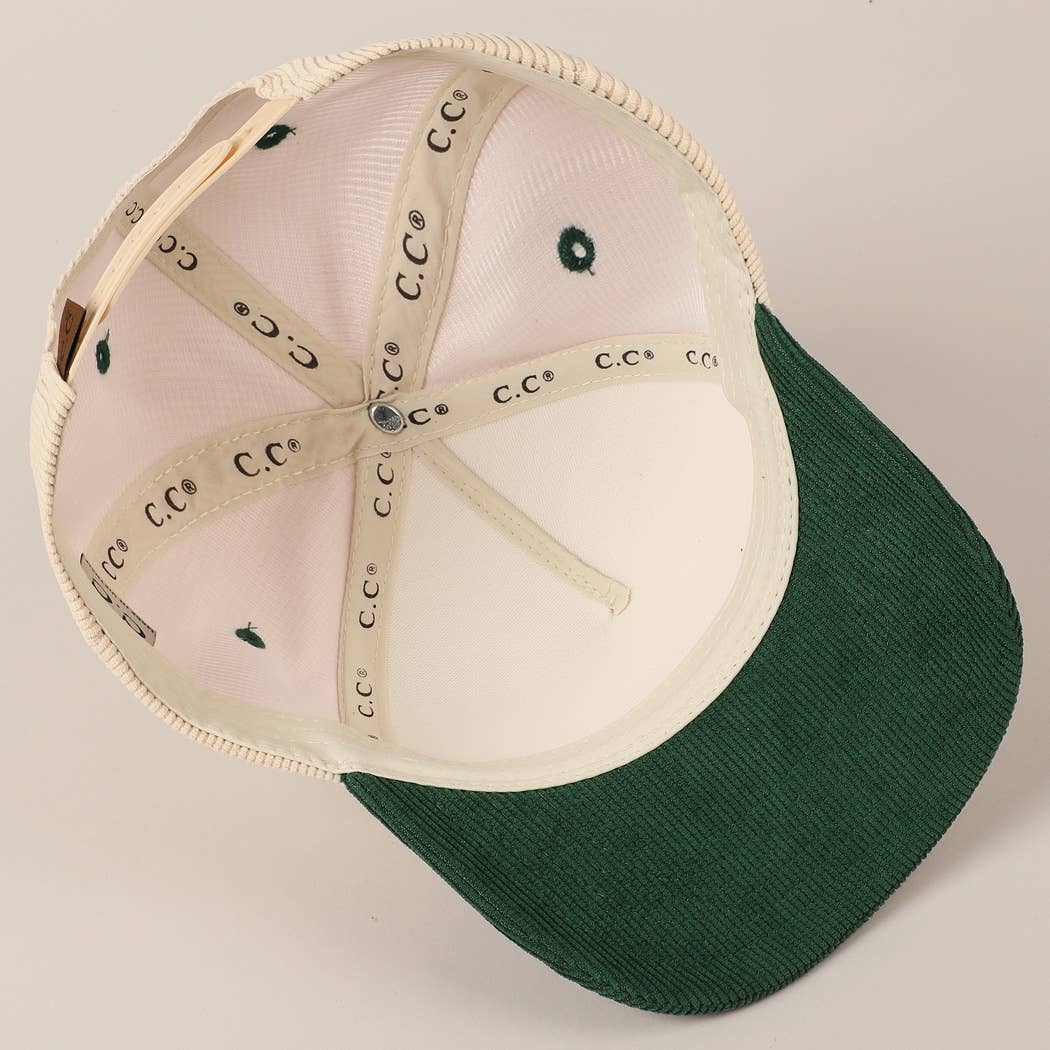 Fashion City – Boné de beisebol - Unissexo por atacado – Boné de veludo cotelê bicolor de texto divertido Felry Christmas14