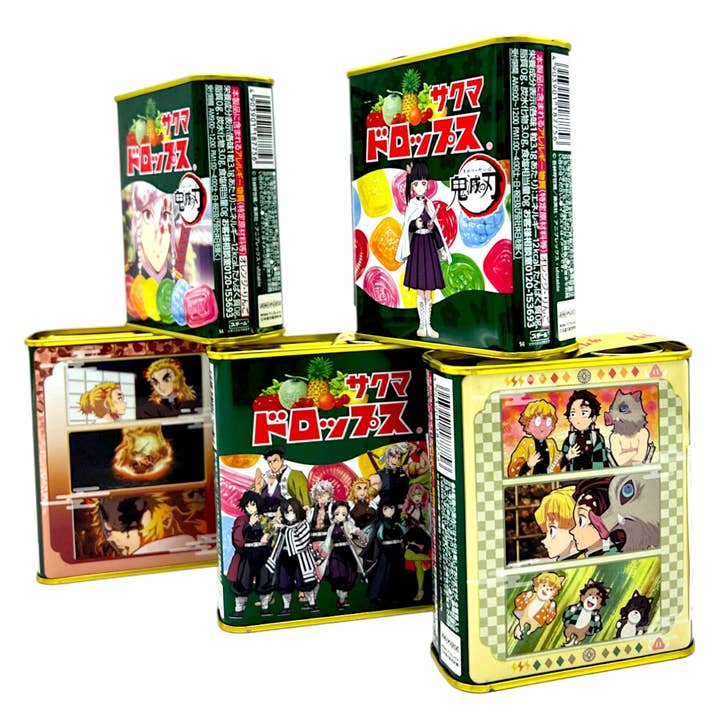 Global Bite Co - Wholesale Hard Candy - Sakuma Drops Deamon Slayer, Kimetsu no Yaiba Hard Fruit Candy (Pack of 5) (Japan)1
