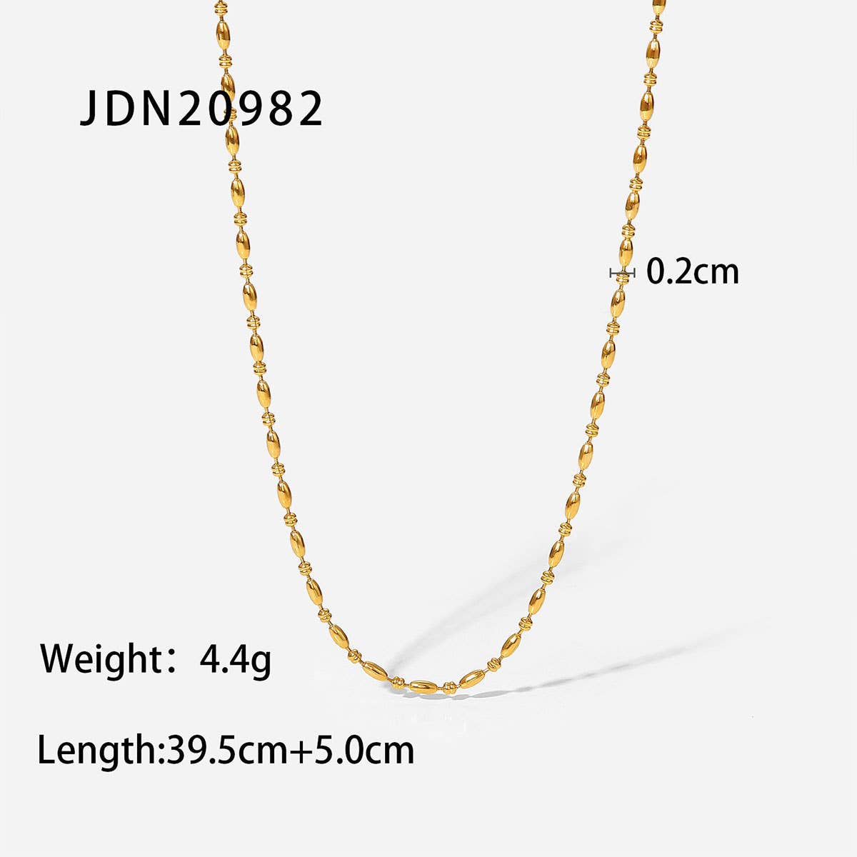 ACCITY - Wholesale Link & Chain Necklace - MULTILAYER GOLD PLATE STAINLESS STEEL NECKLACE_CWAJE061915