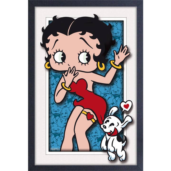 Pyramid America - Wholesale Art Print - Boop- Dog Love 11x17 Faux Matte Plexi Frame