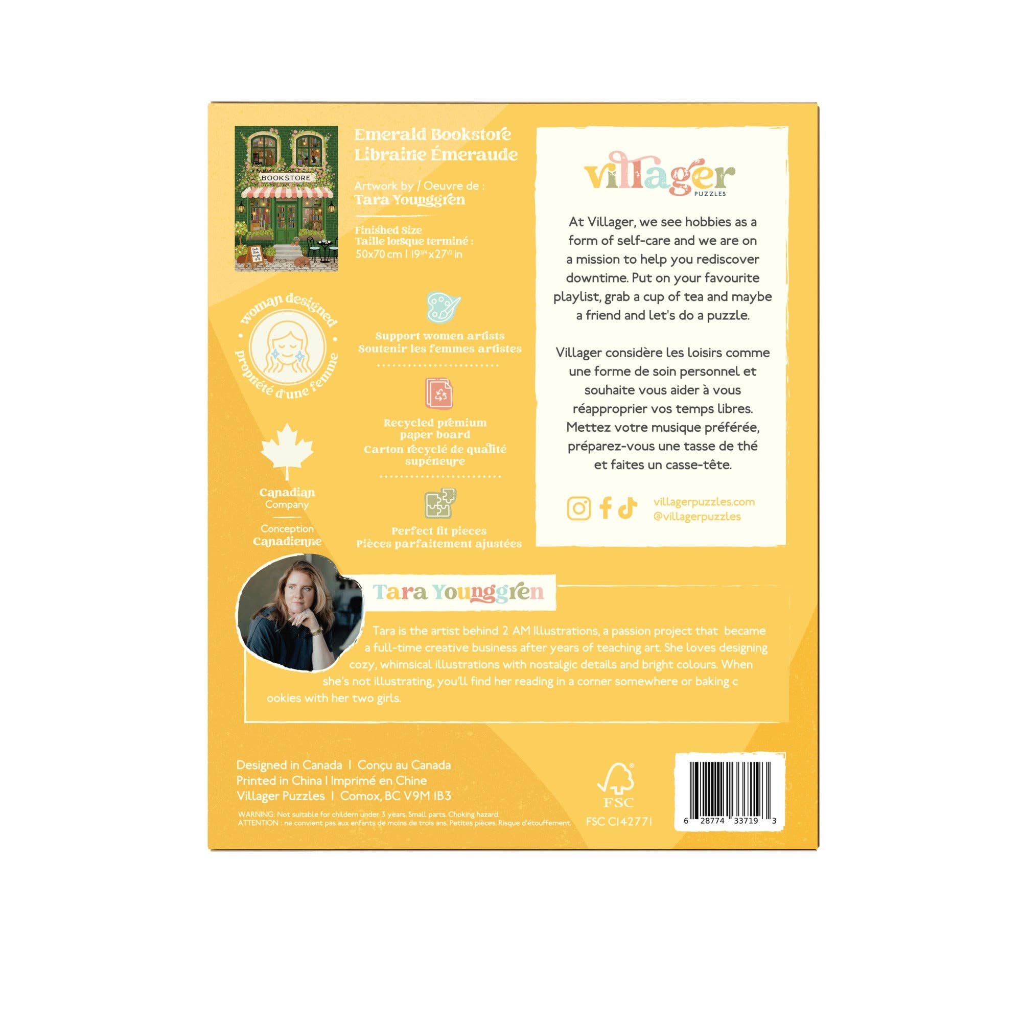 Villager Puzzles - Wholesale Puzzle - Adult - Emerald Bookstore | 1000-Piece Puzzle | Designed in Canada2