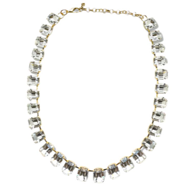 Collar de Cristal de Diamante Corte Cuadrado para venta al por mayor de Kimono Dragon NYC