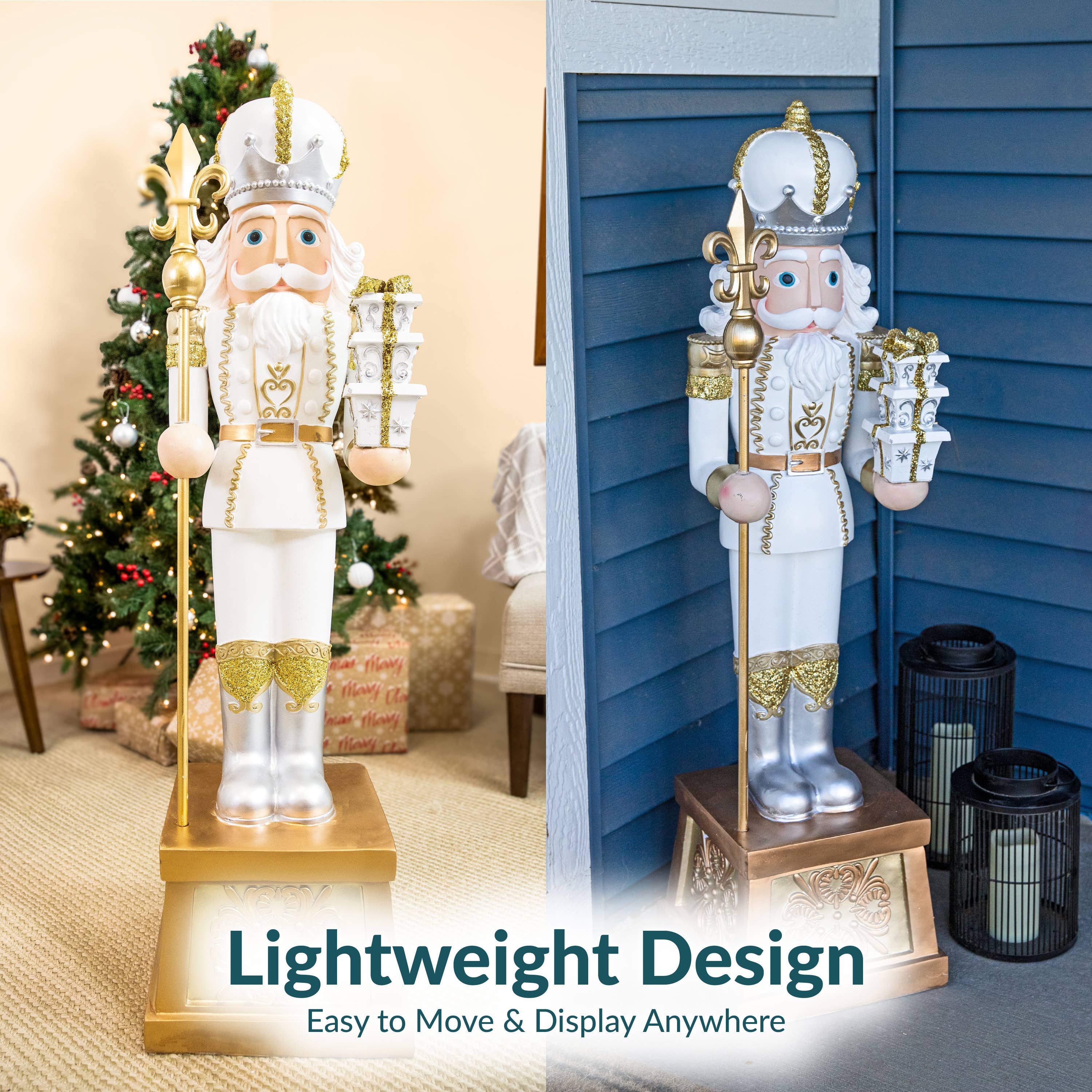 Sunnydaze Decor - Wholesale Holiday Nutcracker - Pierre the Fleur-de-Lis Christmas Nutcracker Statue - 47" H4