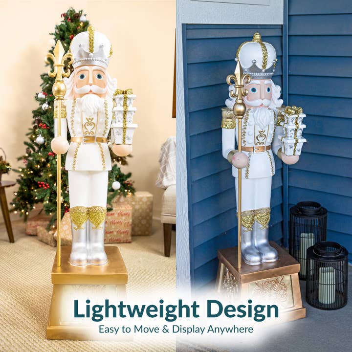 Sunnydaze Decor - Wholesale Holiday Nutcracker - Pierre the Fleur-de-Lis Christmas Nutcracker Statue - 47" H4