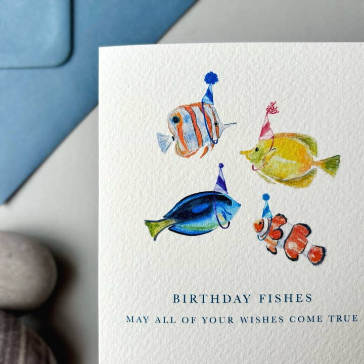 Honey and Incense - Wholesale Birthday Card - Birthday Fishes Card | Seas the Day1