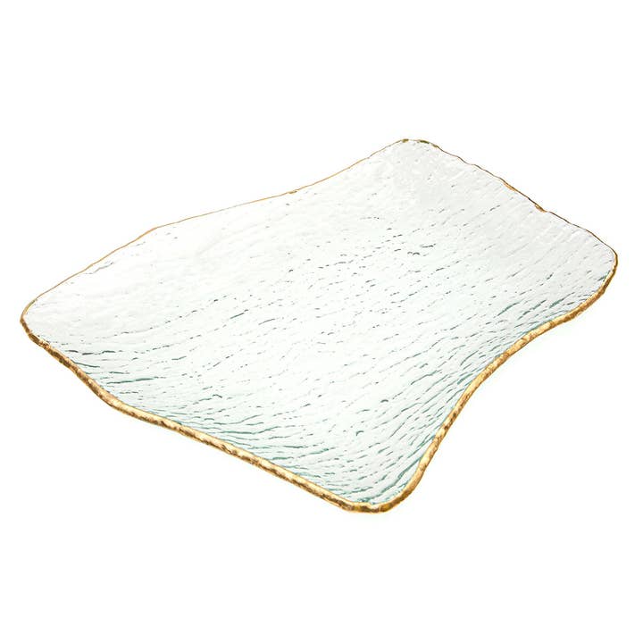 Piatto da portata Louvre trasparente/oro 14x1,8x11,2 per la vendita all'ingrosso da parte di The Royal Standard