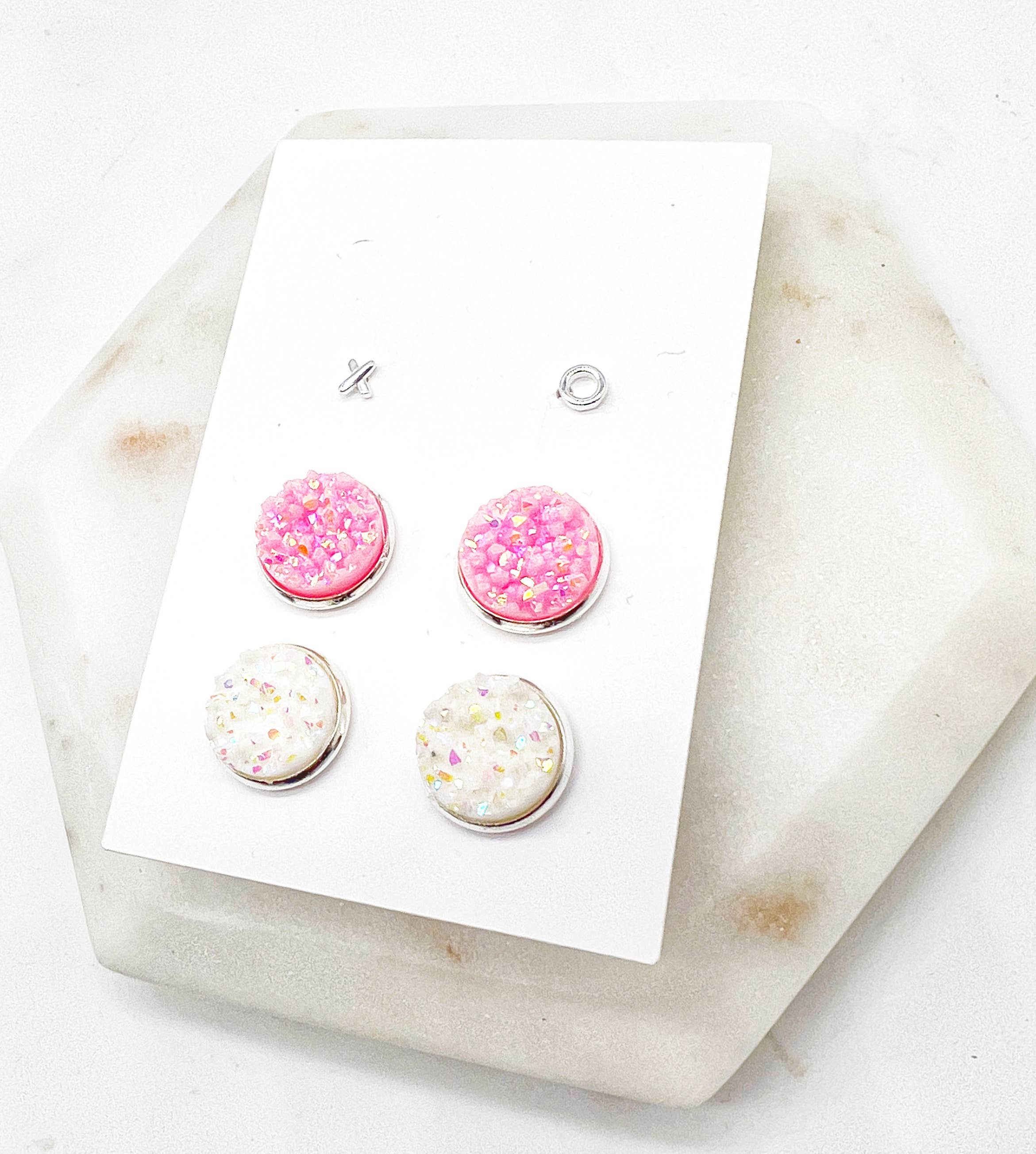 Baubles by B - Wholesale Jewelry Set - XO Sweetheart Stud Earring Druzy Trio Valentines Day5