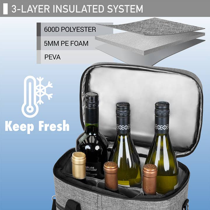 OPUX - Wholesale Wine Tote - 6 Bottle Wine Carrier Bag37