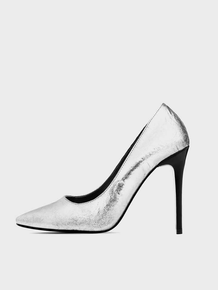 Silvery Chic Pina Pinatex Stilettos for wholesale by Bohema Clothing