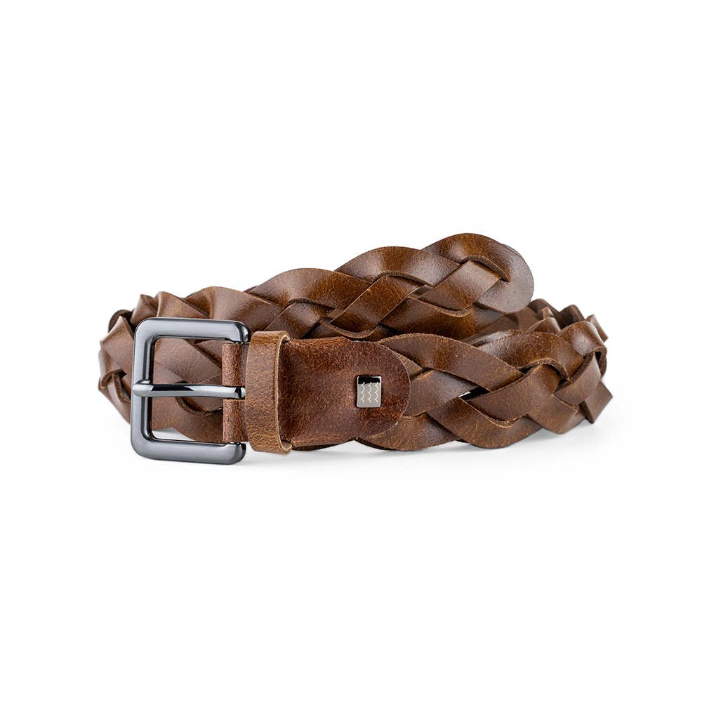 VALTICO - Vente Ceinture – femme - Ceinture tressée en cuir fabriquée en Espagne2