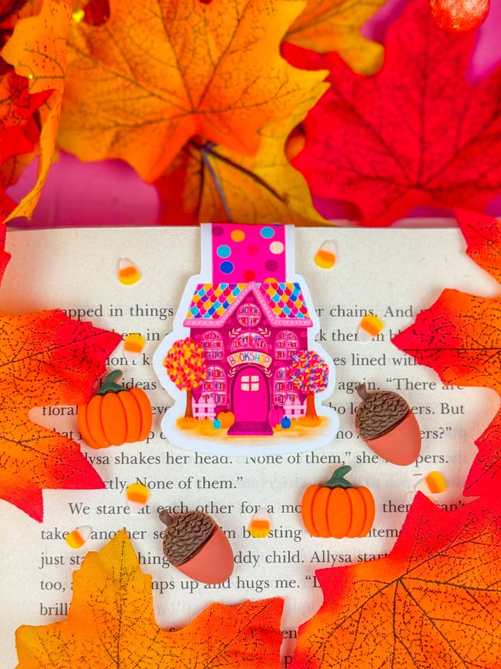 Fall Bookshop Magnetic Bookmark for wholesale by Emily Cromwell Designs