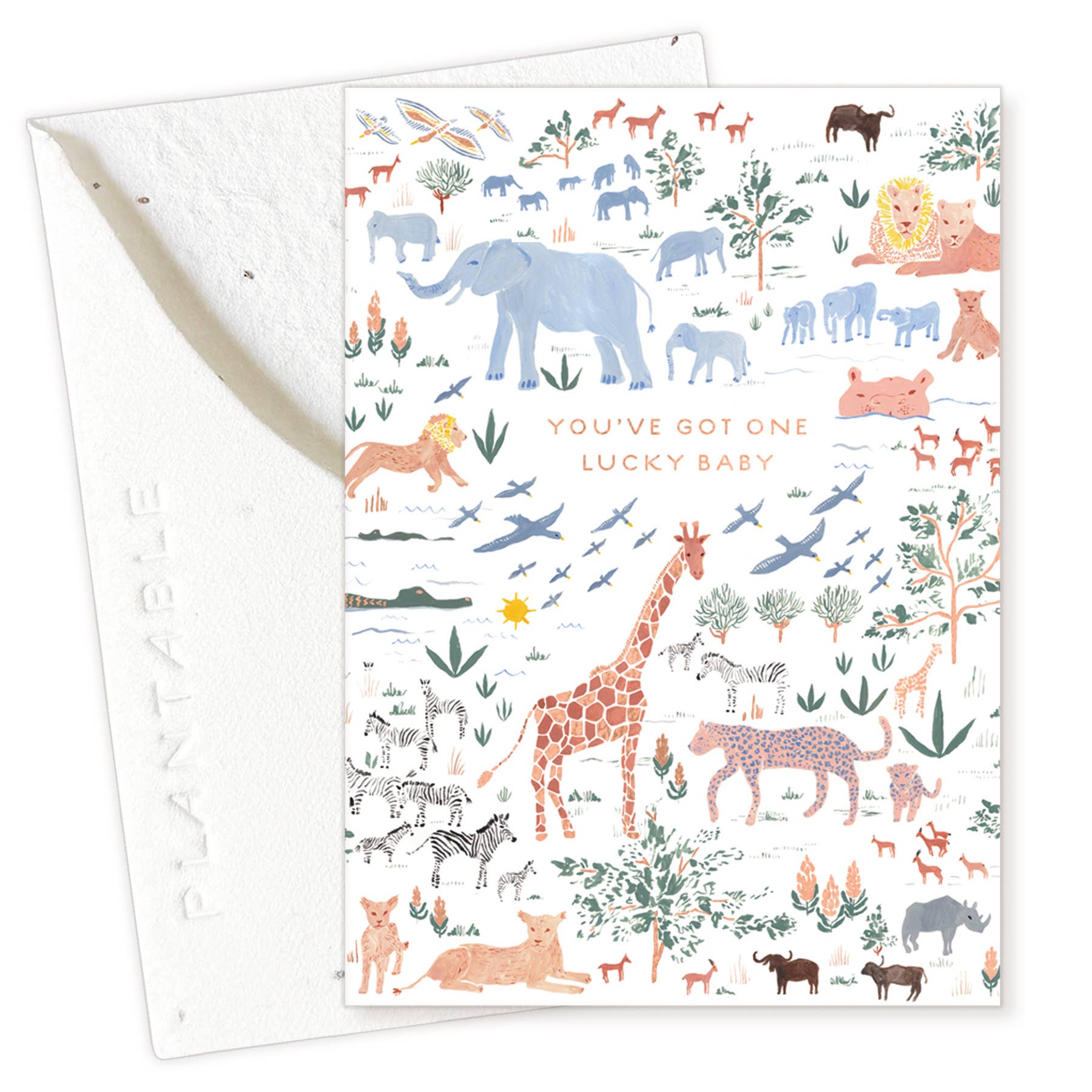 Seedlings – Großhandel Babykarte – Glücklicher Baby-Spross - Mini-Babygrußkarte (2,5" x 3,5")2