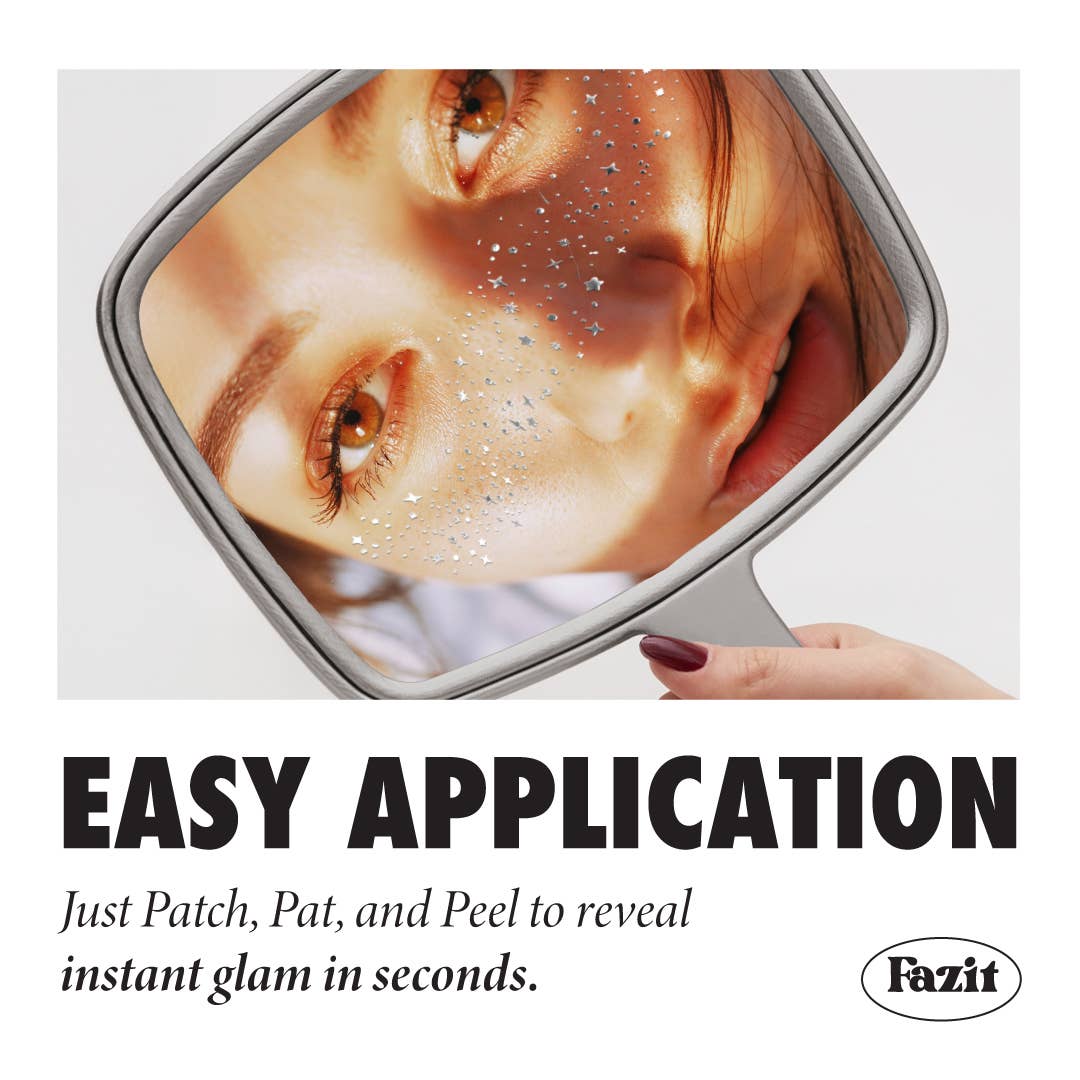 Fazit – wholesale Temporary tattoo – Silver Glitter Freckles Makeup Patches2