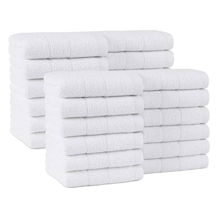 Arkwright Home - Wholesale Wash Cloth - Family Essentials Cotton Washcloths (Bulk Case of 144) 12x121