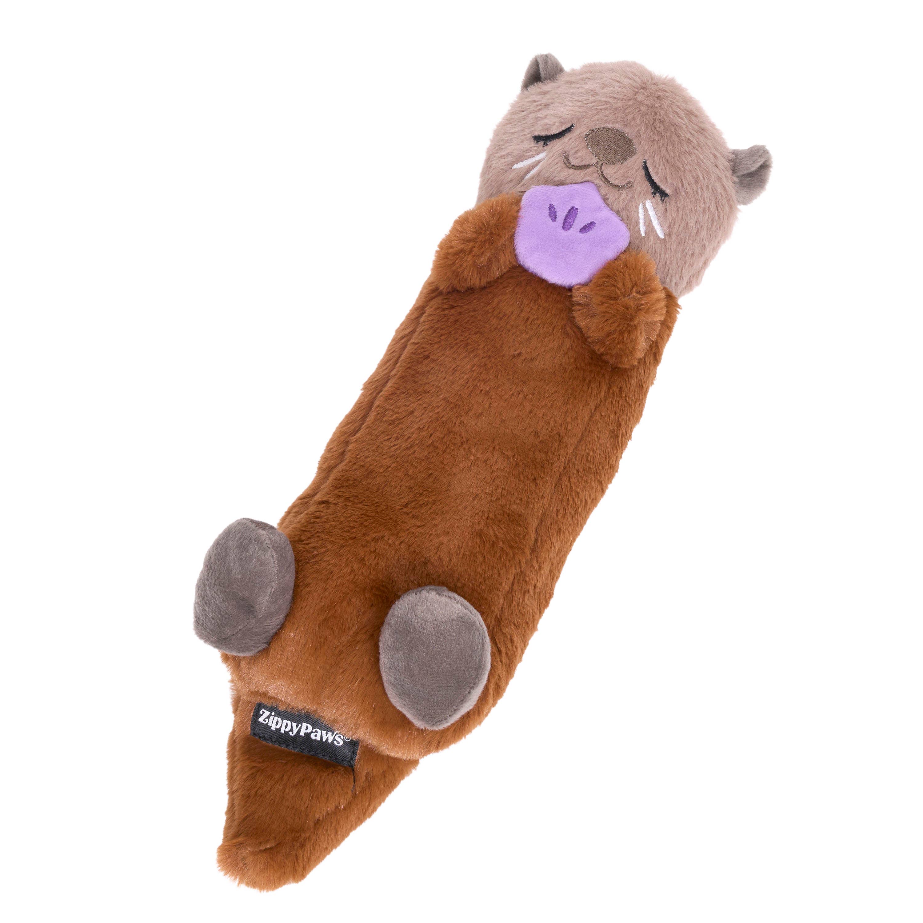 ZippyPaws - Wholesale Pet Toy - Dog - Snooziez with Shhhqueaker - Otter - Silent Dog Toy2