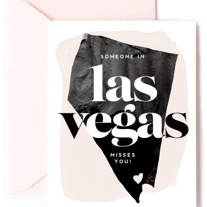 Kitty Meow Boutique - Wholesale Love Card - Someone In Las Vegas Misses You - Love Greeting Card