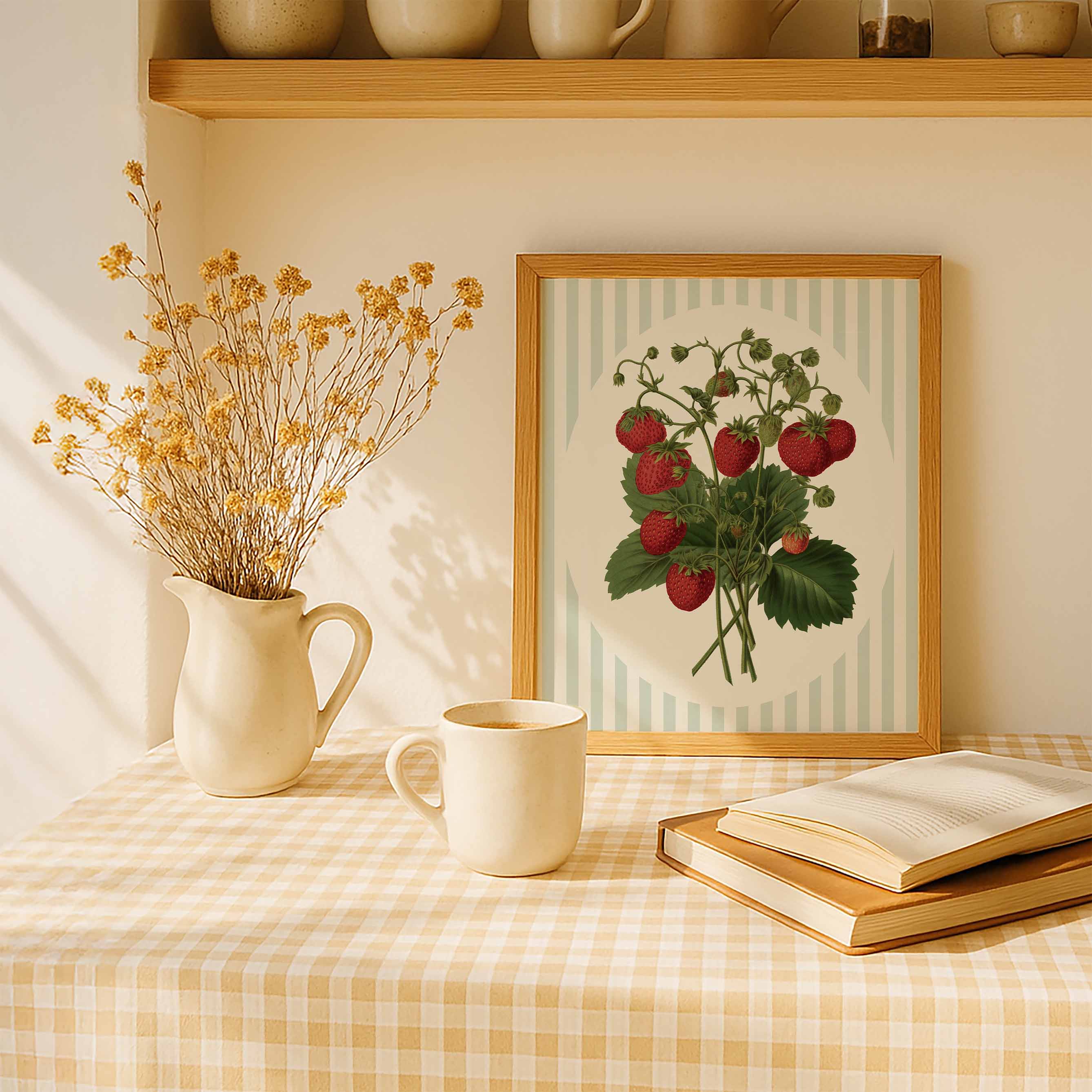 Newpencilbox Art - Wholesale Gallery Wall Set - Sage Green Fruit Trio – Botanical Kitchen Wall Art5