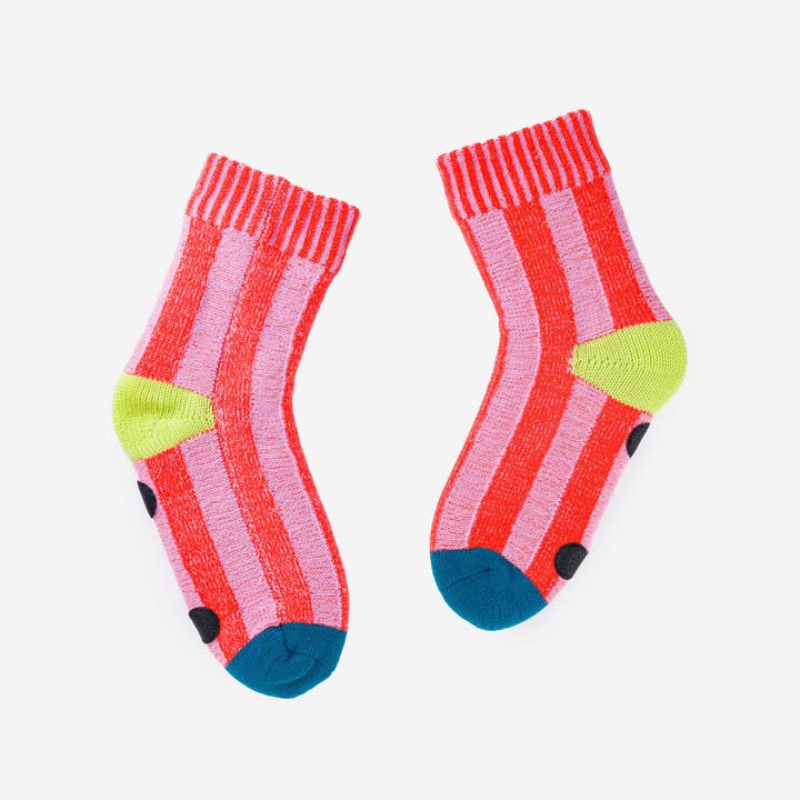 VERLOOP | knits - Wholesale Sock Slippers - Unisex - Big Stripe House Socks