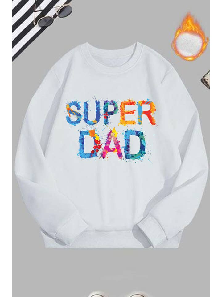 HARANG - Wholesale Graphic sweatshirt – Men’s - M8687-SW SUPER DAD graphic sweatshirts
