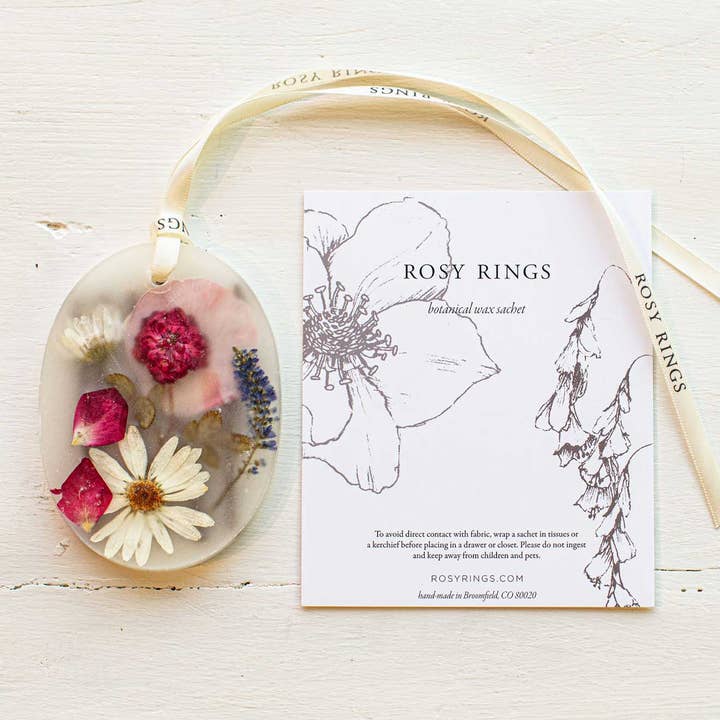 Rosy Rings - Wholesale Sachet - Apricot Rose Petite Botanical Sachet