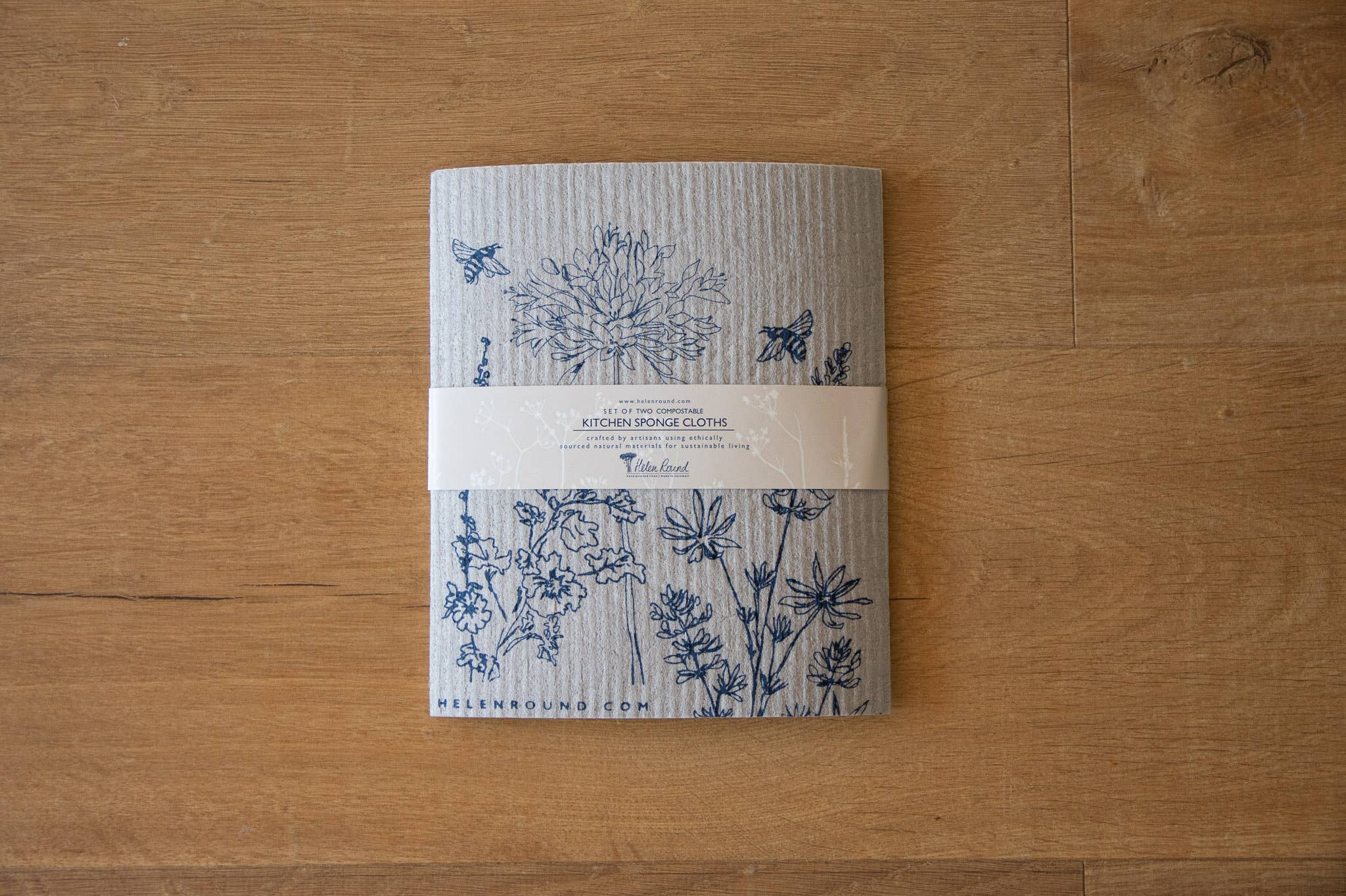 Helen Round - hand printed linen and bamboo wellness - Wholesale Dishcloth - Kitchen Cloths, Set Of 2 Household Sponges, Swedish Cloths16