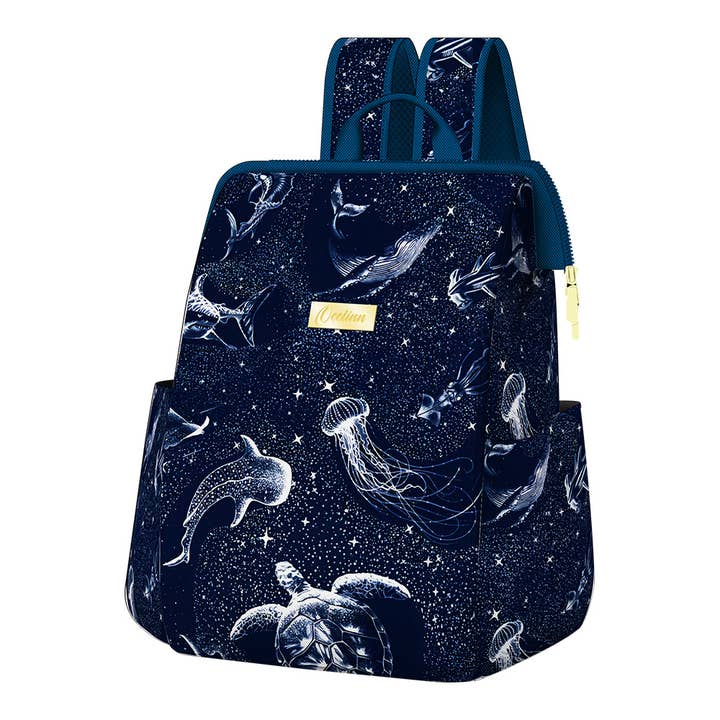 Large Backpack Cooler Starry Sky Aquarium Design with Sea Tu for wholesale by OEELINN