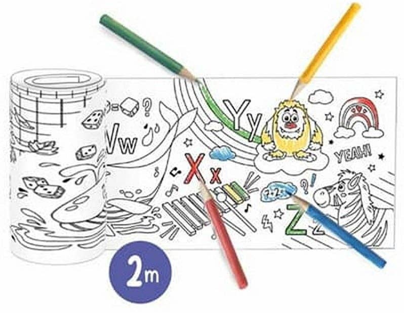 KIDDY-MOOV - Wholesale Coloring Book - Kids & Baby - Trendhaus ABC Champions Drawing Set with 2-Meter Roll1