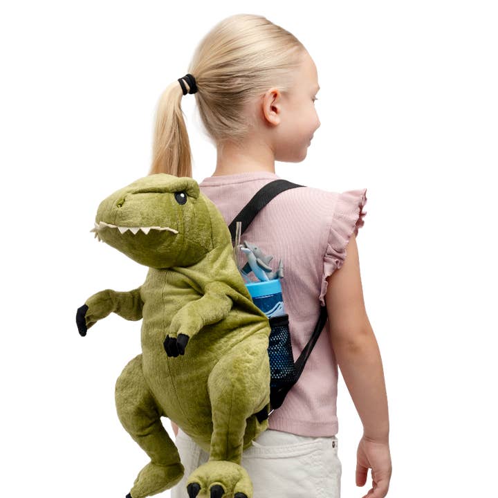 Kids Plush Animal Backpack Titus the T-Rex 14" for wholesale by SRM Entertainment