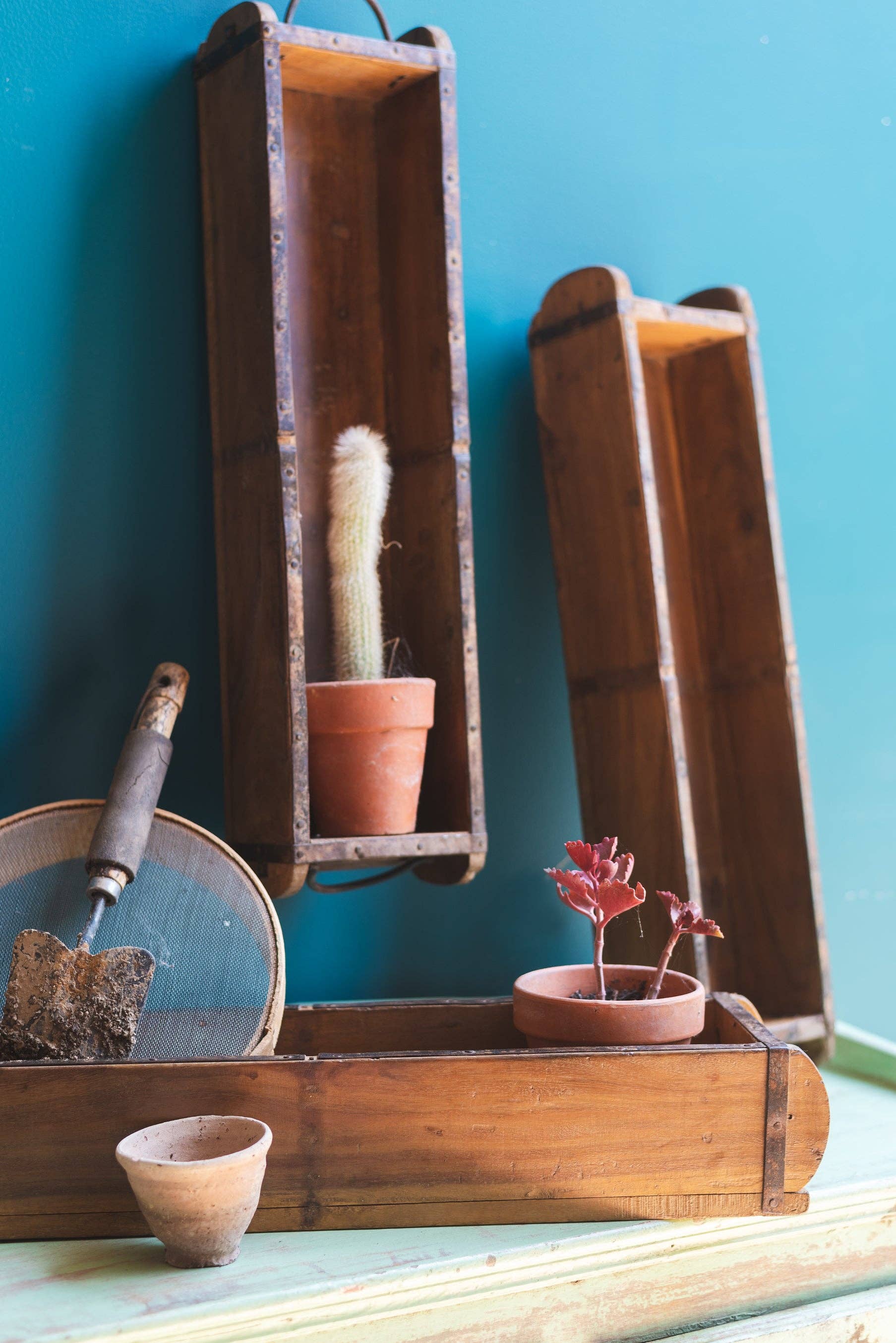 Ian Snow Ltd – wholesale Förvaringsbehållare – Trä Vintage Dubbel Tegelform0