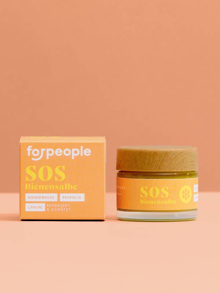 Unguento SOS Bee con larice e mandarino per la vendita all'ingrosso da parte di forpeople skincare GmbH