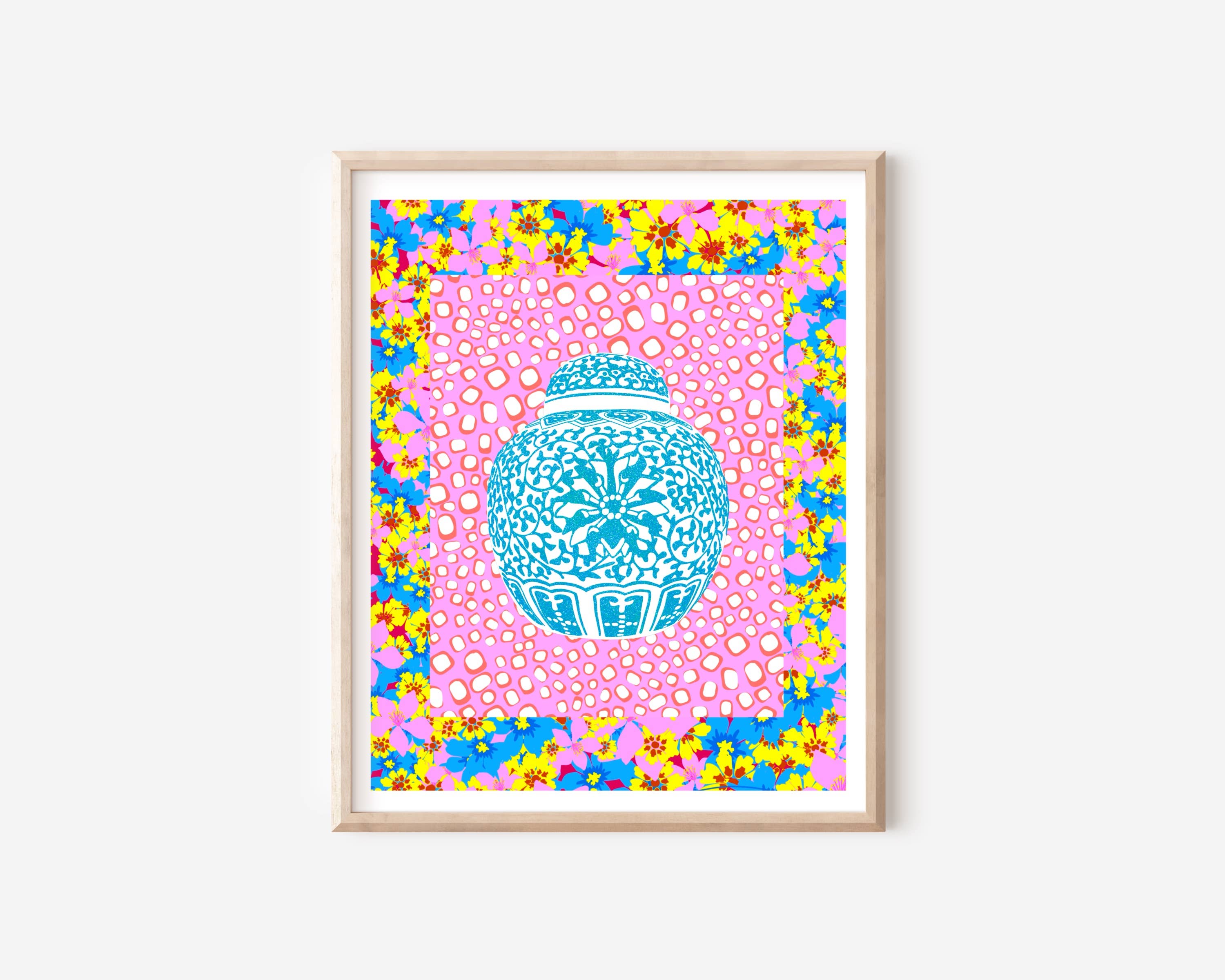 HoldThatPunch - Wholesale Art Print - Maximalist Chinoiserie - Ginger Jar No. 5