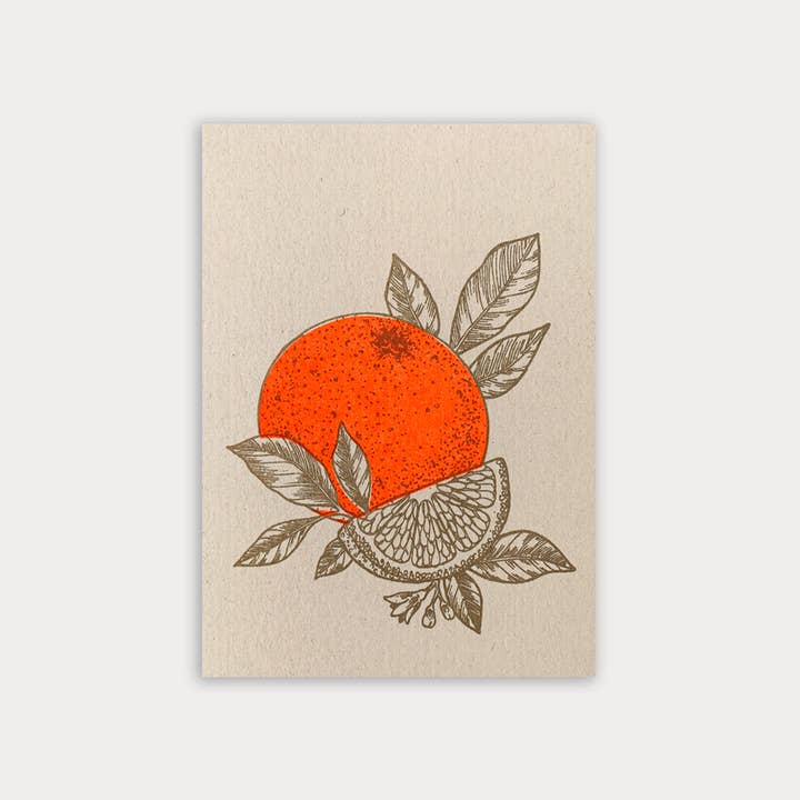 Postcard / Orange / Eco paper for wholesale by Togethery