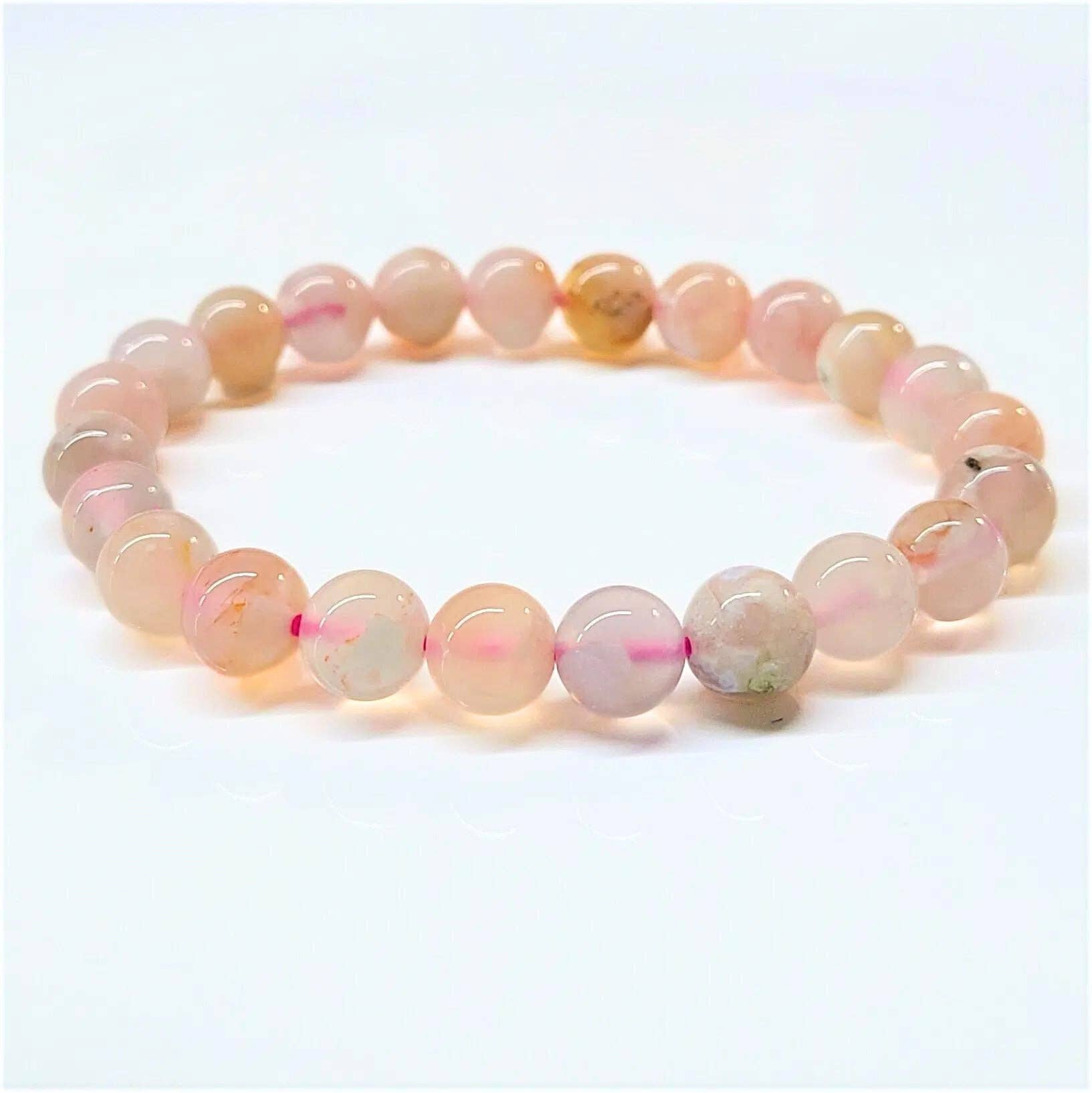 The Healing Sanctuary - Wholesale Beaded Bracelet - Flower Agate Beaded Bracelets 8mm1