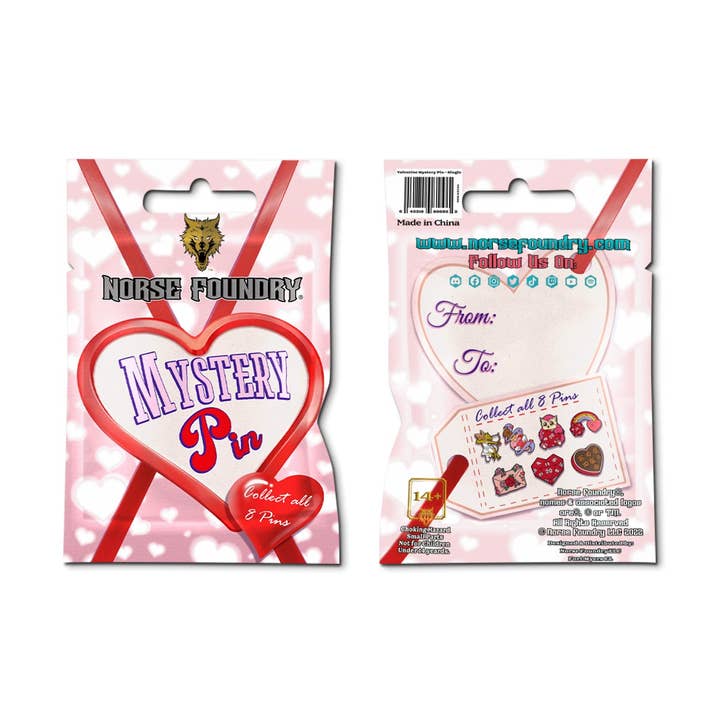 Valentines Mystery Pin for wholesale by Norse Foundry