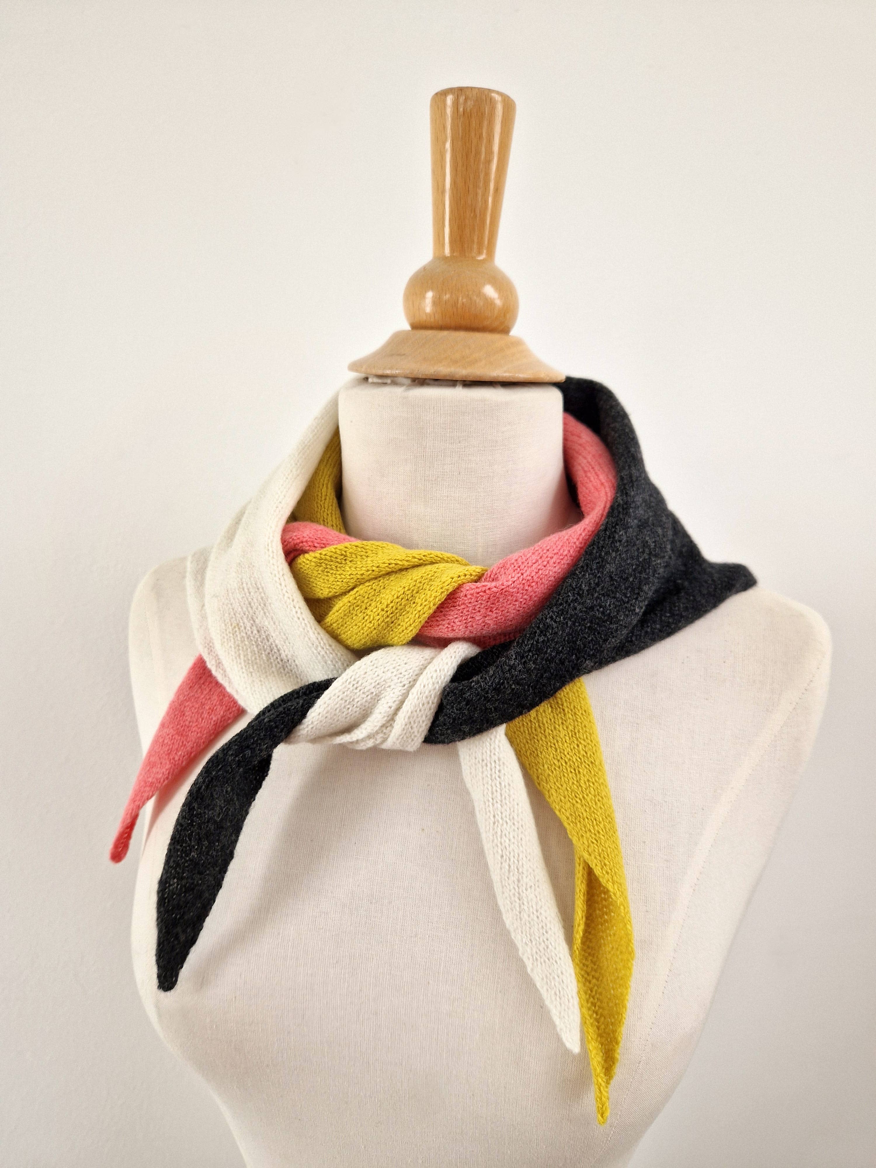 Candy Coated Accessories – wholesale Scarf – Women's – Lightweight Neckerchief - Pink & Yellow1