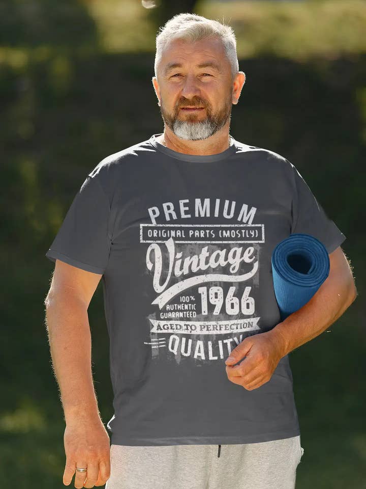 ULTRABASIC - Graphic Men's 1966 Aged to Perfection Birthday Gift T-Shirt for wholesale by ULTRABASIC