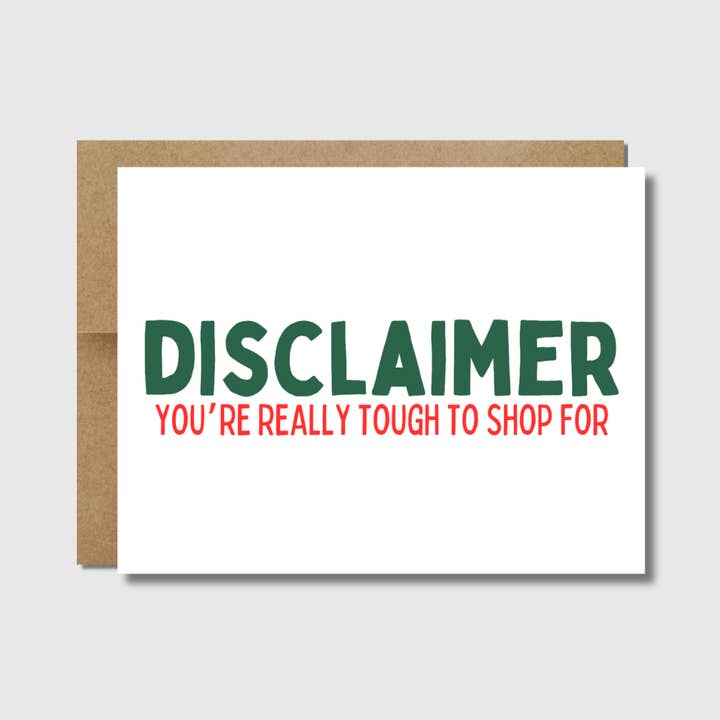 Vous êtes difficile à magasiner | Carte de vœux amusante | Cadeau de Noël pour la vente par Raisin Spirits