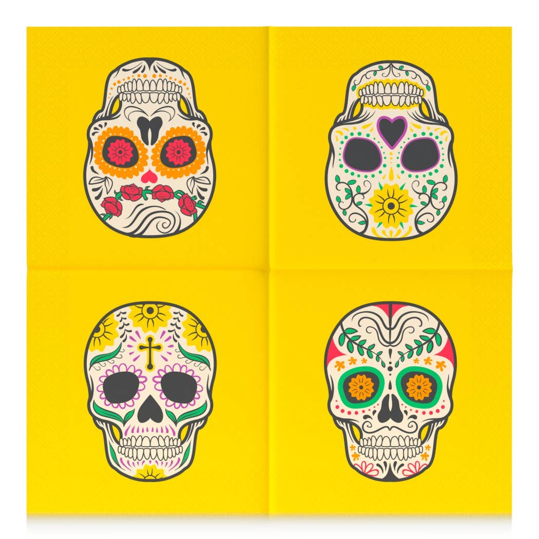 Renova - Wholesale Disposable Napkin - Halloween Paper Napkins Mexican Skull 1