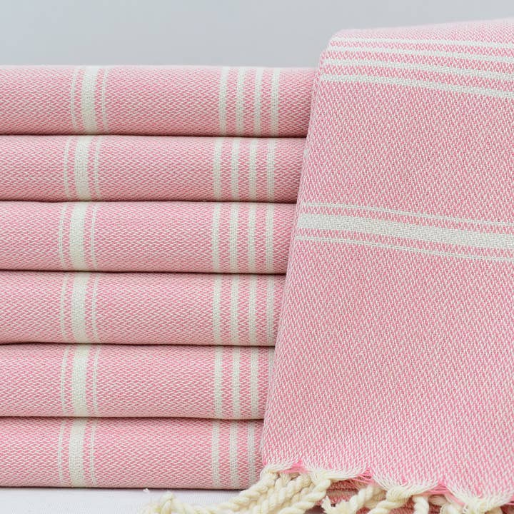 Organic Turkish Towels - Wholesale Bath Towel - Pink Turkish Towel, Luxurious Bath Towel1