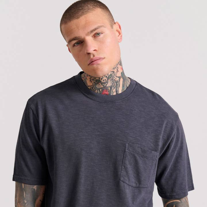 Relaxed Fit T-Shirt With Chest Pocket for wholesale by Funky Buddha
